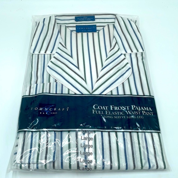 Towncraft Long Sleeve Striped PJ Set - Picture 1 of 6